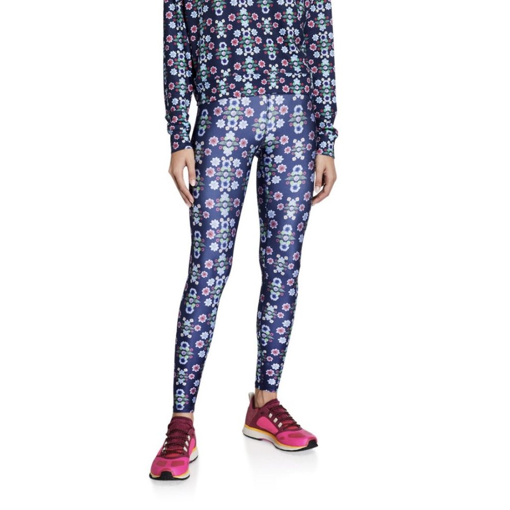 Terez Floral Printed High Rise Active Leggings